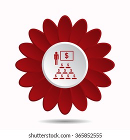 Presenting Increment  icon, vector illustration. Modern design. Flat design style