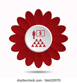 Presenting Increment  icon, vector illustration. Modern design. Flat design style