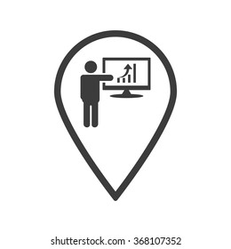 Presenting Increment  icon, vector illustration. Modern design. Flat design style