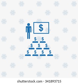 Presenting Increment  snowflakes on a white background