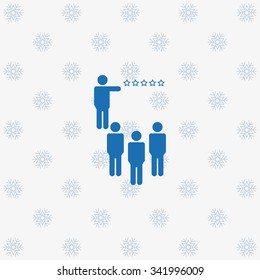 Presenting Increment  snowflakes on a white background