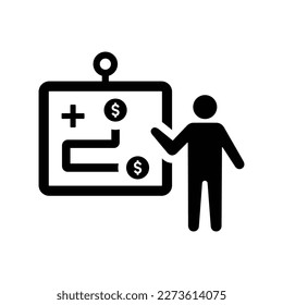 Presenting Strategy Plan icon design.