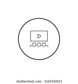 Presenting video for audience vector icon