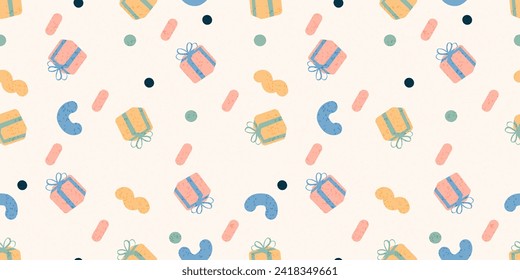 Presenta para cumpleaños o celebración sin fisuras. Sencilla textura abstracta para regalos envolver papel, empaque, fondos.	