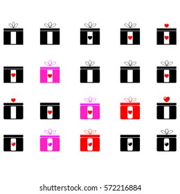 Presents - different colours icons.
