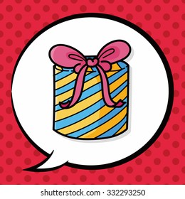 presents doodle, speech bubble