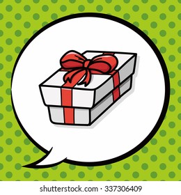 presents doodle, speech bubble
