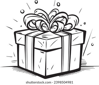  Presents gift box a white background