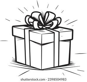  Presenta una caja de regalo como fondo blanco