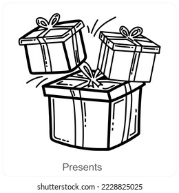 Presents and gifts icon concept