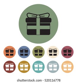 Presents icons set.Vector illustration
