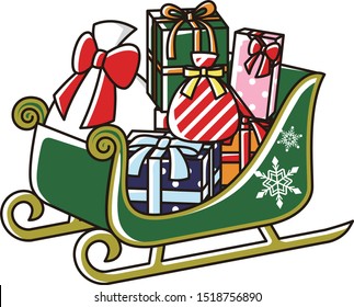A lot of presents on the sled