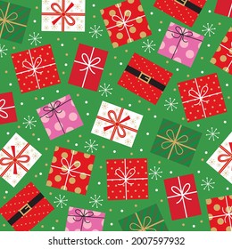 Presents pattern for christmas card or gift wrap