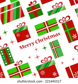 presents pattern for christmas time. vector illustration