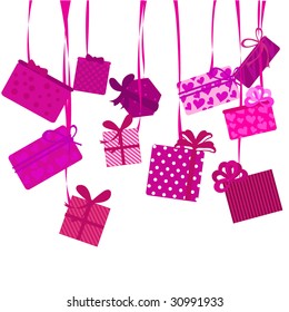 presents and ribbons