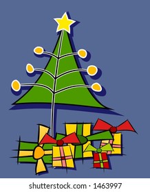 Presents under the tree, no gradients used