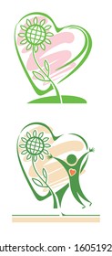 Preservation of the environment. Two symbolic illustration.