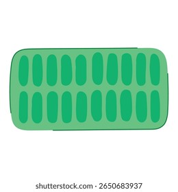preservation fresh herb freezing tray cartoon. culinary aroma, flavor efficiency, organize compact preservation fresh herb freezing tray sign. isolated symbol vector illustration