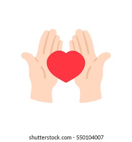 Preservation of life. Heart in the hands