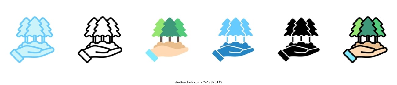 Preservation multi style, mini illustration icon. use for modern concept, print, UI, UX kit, web and app development. Vector EPS 10, related to business, green industry, eco friendly and economy .