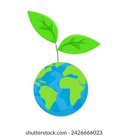 Preservation of plants, vector illustration.
