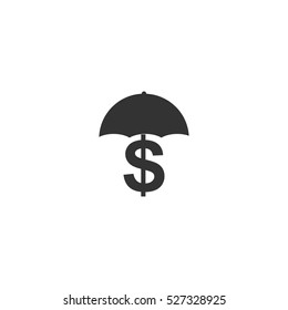 Preservation And Protection Money Icon Flat. Illustration Isolated Vector Sign Symbol