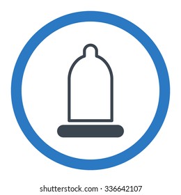 Preservative vector icon. Style is bicolor flat rounded symbol, smooth blue colors, rounded angles, white background.
