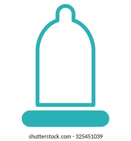 Preservative vector icon. Style is flat symbol, cyan color, rounded angles, white background.