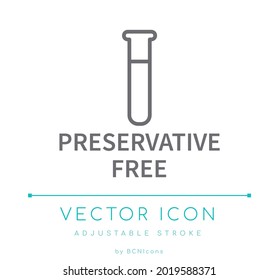 Preservatives Free Line Icon. No Additives Vector Symbol.