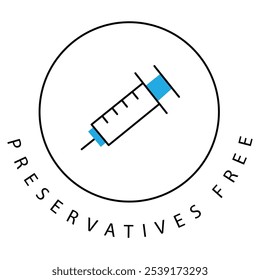 Preservatives Free Natural Product Vector Icon Design