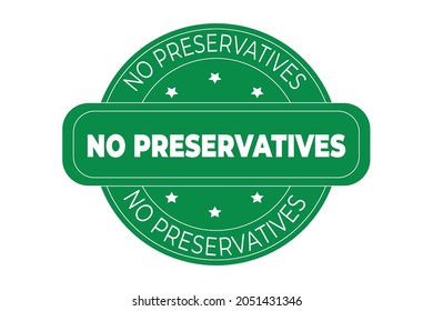 preservatives free vector badge. Icon showing herbal natural preservative free product.