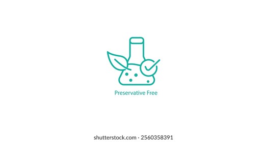 Preservatives Free Vector Design – Natural and Fresh Label Symbol