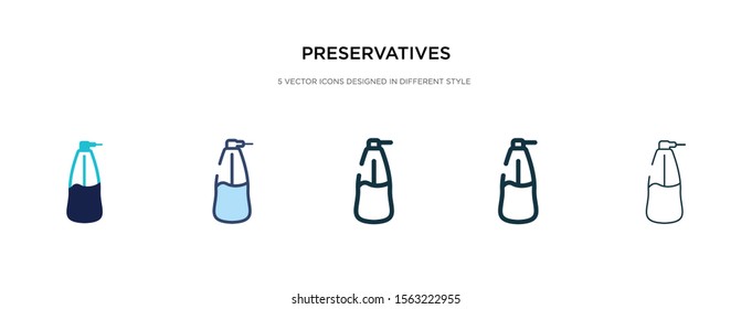 preservatives icon in different style vector illustration. two colored and black preservatives vector icons designed in filled, outline, line and stroke style can be used for web, mobile, ui