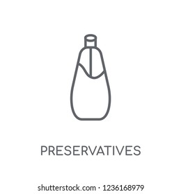 Preservatives linear icon. Modern outline Preservatives logo concept on white background from cleaning collection. Suitable for use on web apps, mobile apps and print media.