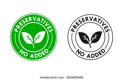 Preservatives  no added logo template illustration. suitable for product packaging