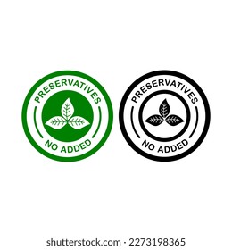 Preservatives no added logo template illustration. suitable for product packaging