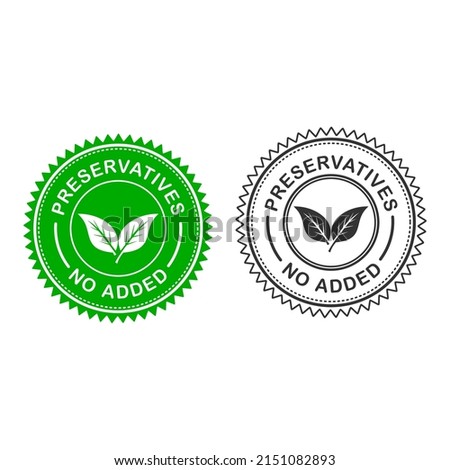 Preservatives no added logo template illustration. suitable for product packaging
