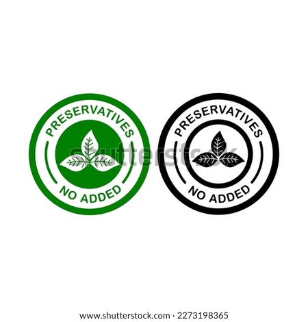 Preservatives no added logo template illustration. suitable for product packaging