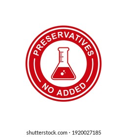 Preservatives no added vector logo template. Suitable for business, web, cosmetics and product label