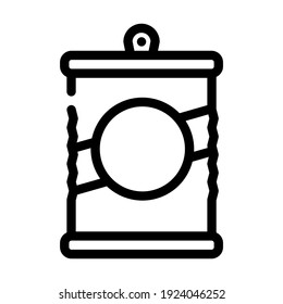 preserve container line icon vector. preserve container sign. isolated contour symbol black illustration