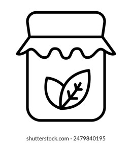 preserve food icon in thin line style Vector illustration graphic design