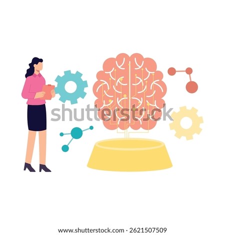 Preserved brain Vector illustration which can easily modify or edit
