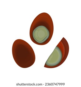 Preserved Century Egg Illustration Logo 
