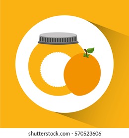Preserved fresh fruit icon vector illustration design