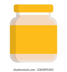 Preserved homemade food in a jar, isolated object