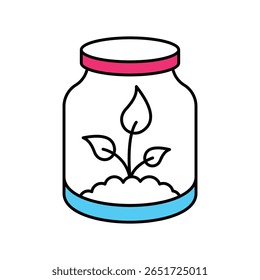 Preserved Plant Vector Filled outline illustration style icon. EPS 10 file