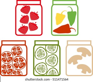 Preserved vegetables and fruits
