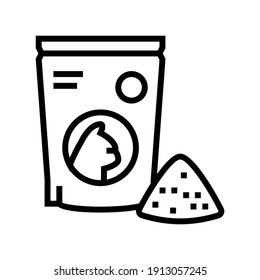 conserva para el vector de iconos de línea de gato. conserva el signo del gato. símbolo de contorno aislado ilustración negra