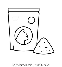 preserves for cat line icon vector. preserves for cat sign. isolated contour symbol black illustration