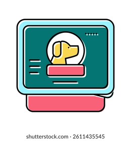 preserves food dog color icon vector. preserves food dog sign. isolated symbol illustration
